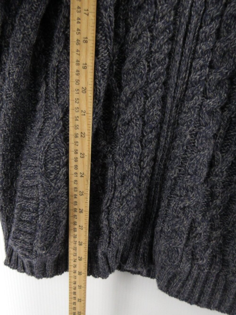Aran Sweater Market XXL Merino Wool Fisherman Cardigan Cable Knit * - Picture 6 of 12